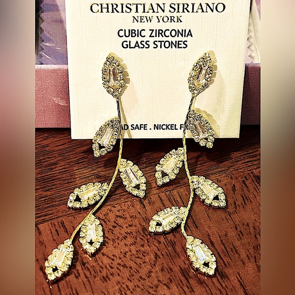 Christian Siriano Jewelry Christian Siriano Leaf Motif Gold And